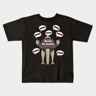 Speaker of the House Kevin McCarthy and the George Santos Scandal Ostrich with head in the sand Clas (1) Kids T-Shirt